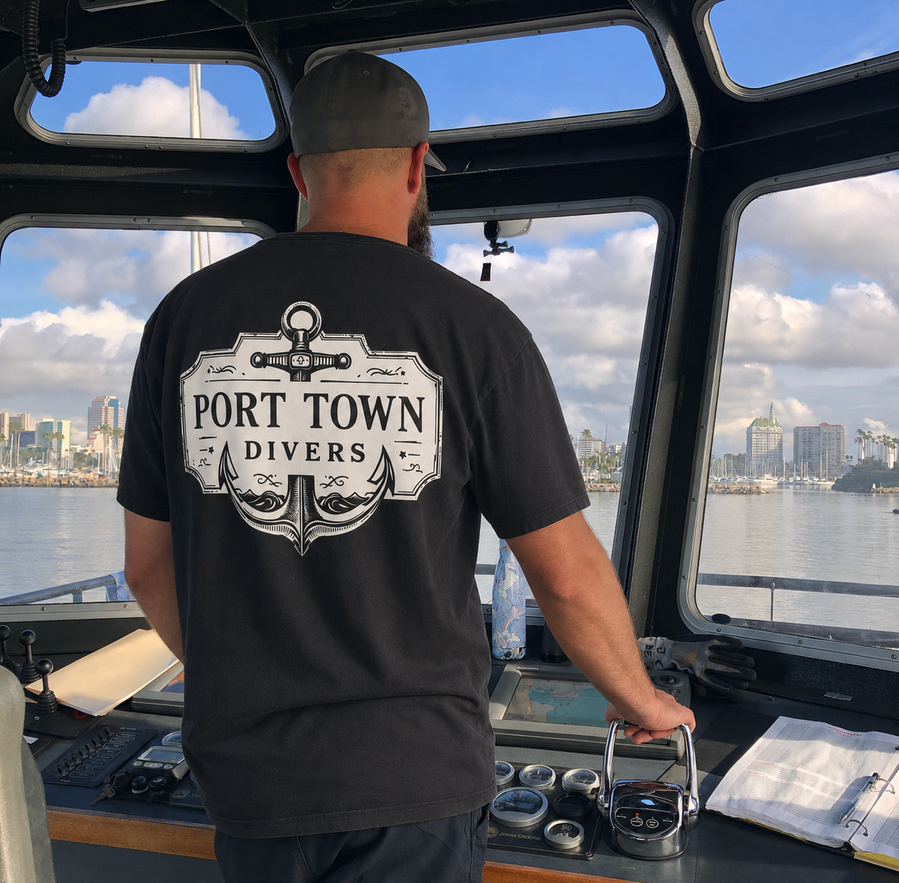 Port Town Divers Anchor and Iron Tee