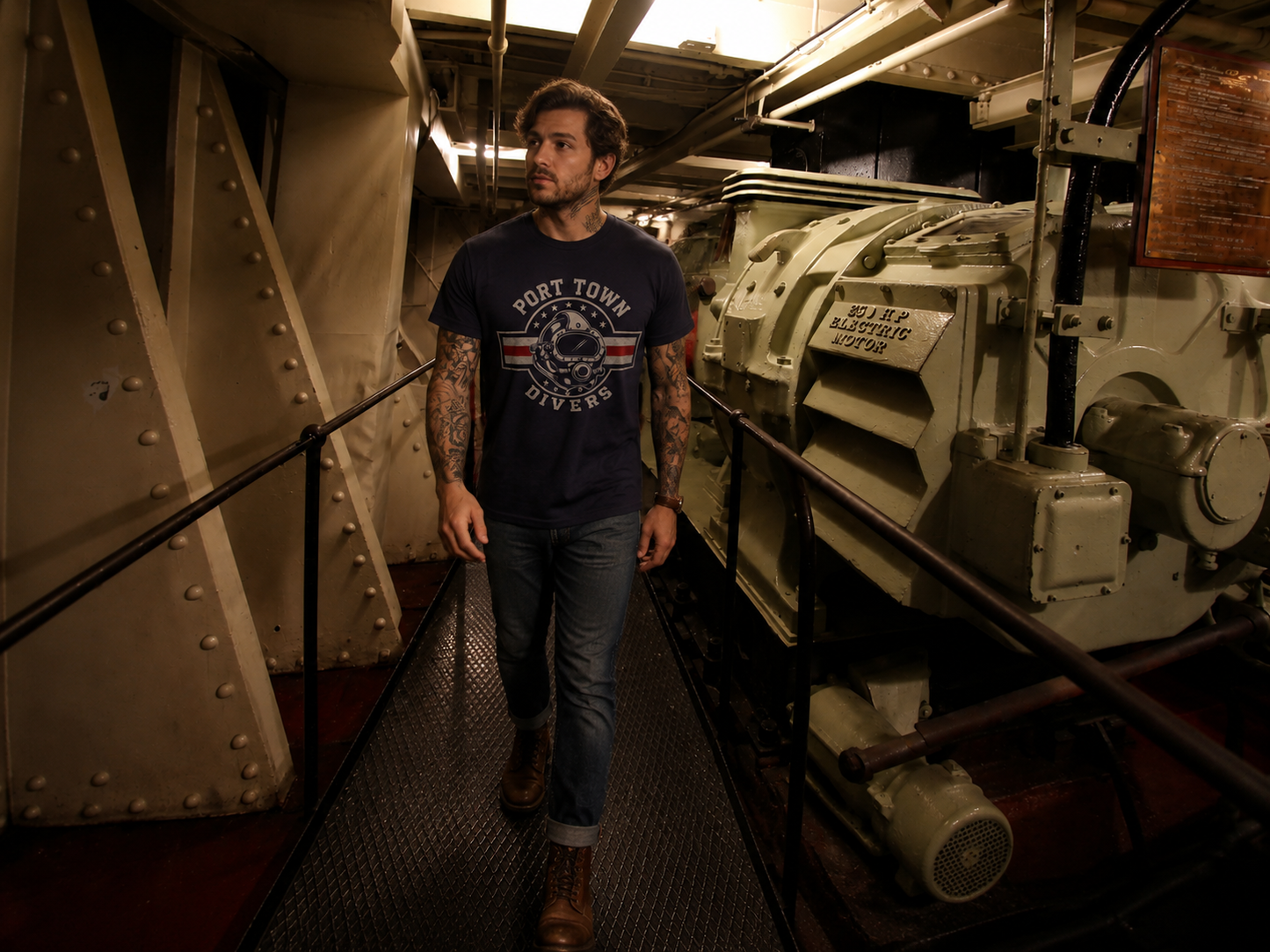 Port Town Divers Patriotic Diver Shirt