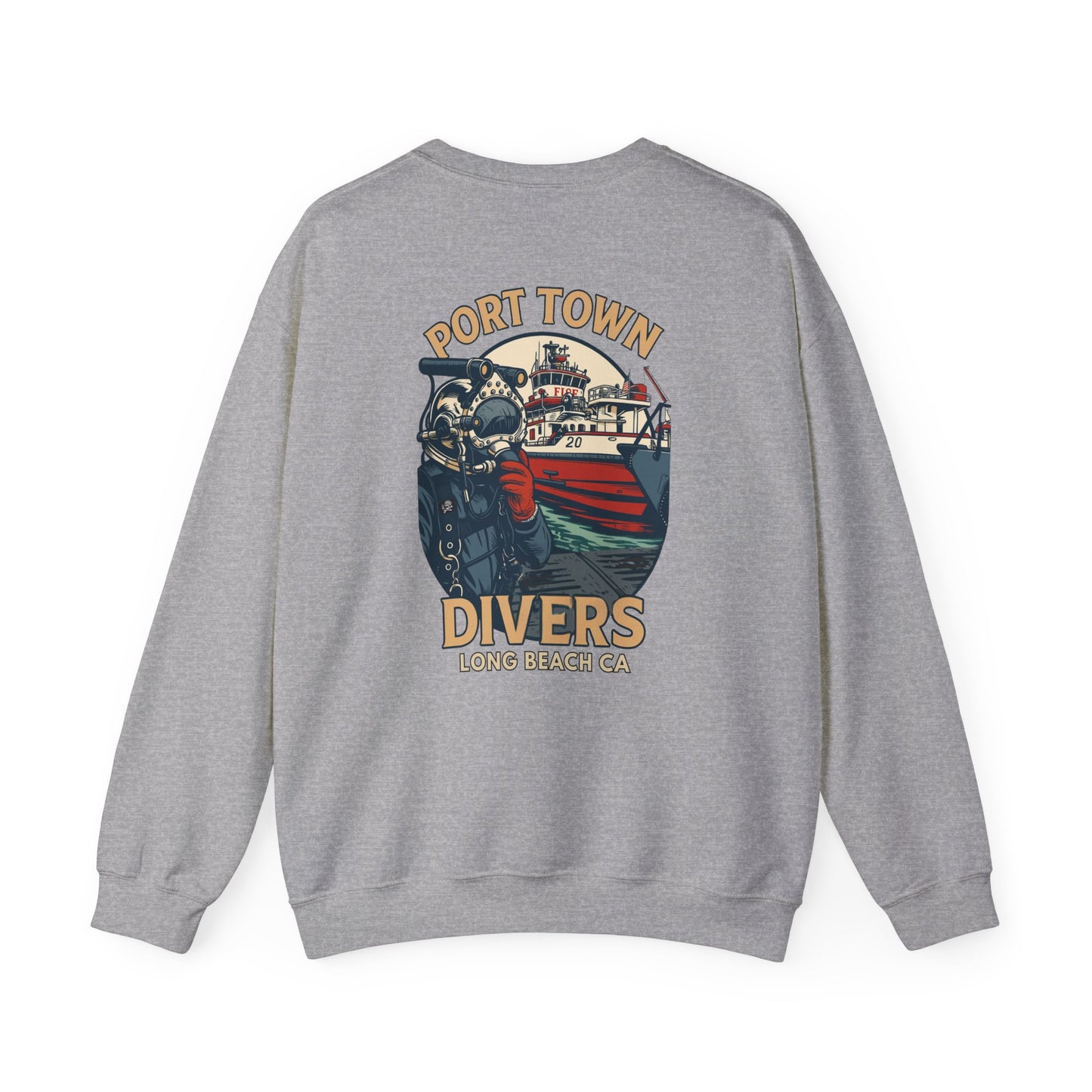 Port Town Divers Fire Boat 20 Crewneck