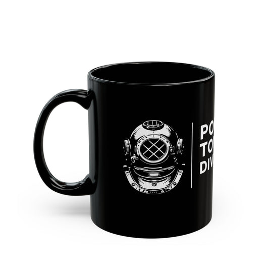 Port Town Divers Custom Black Dive helmet mug