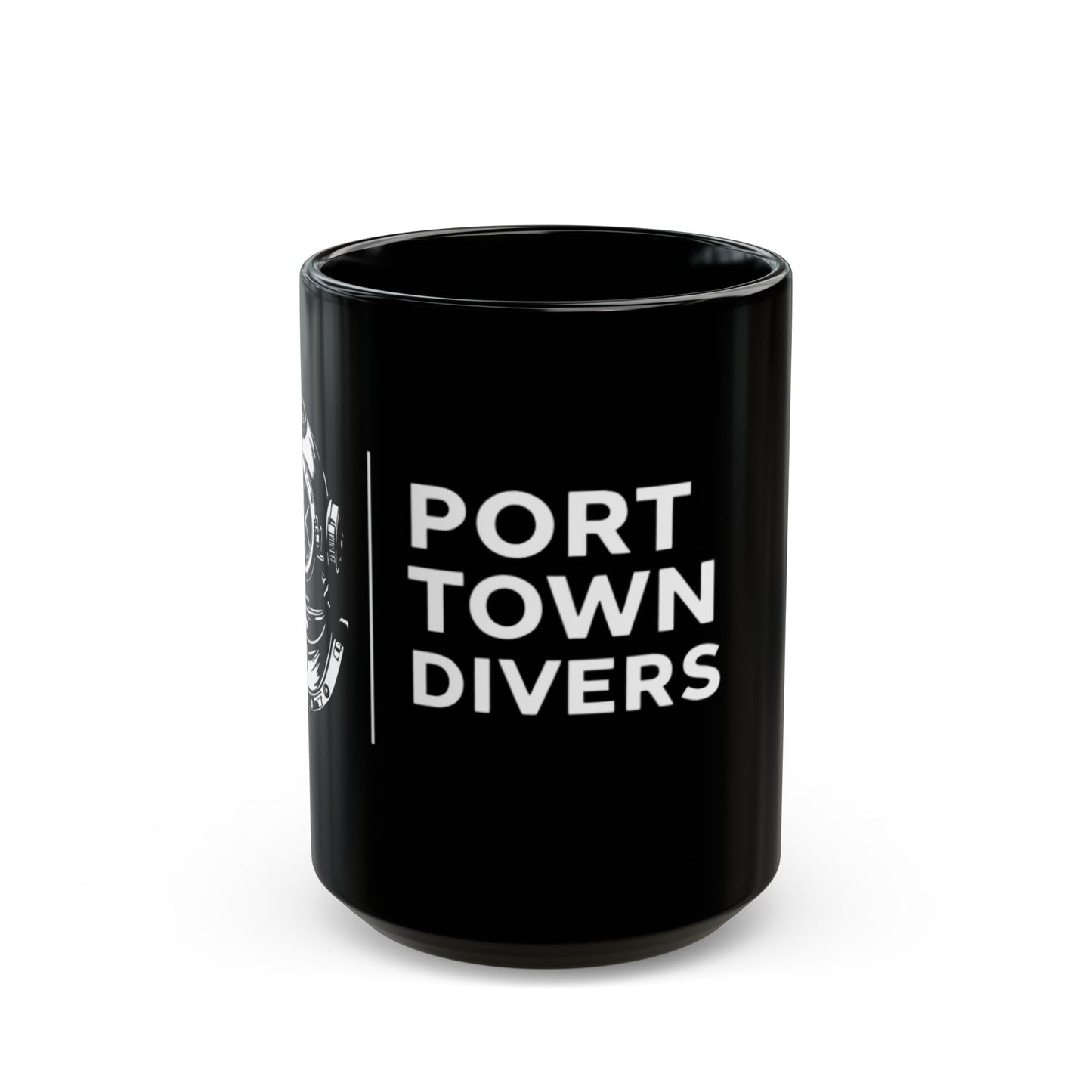 Port Town Divers Custom Black Dive helmet mug