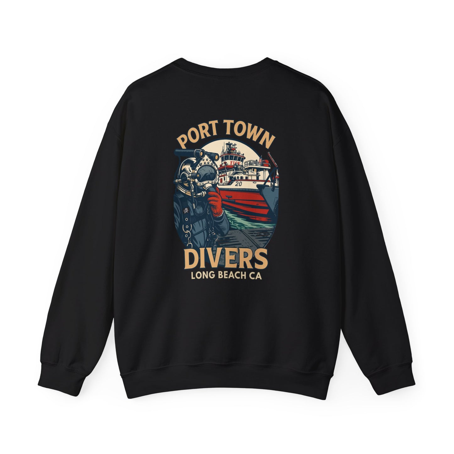 Port Town Divers Fire Boat 20 Crewneck