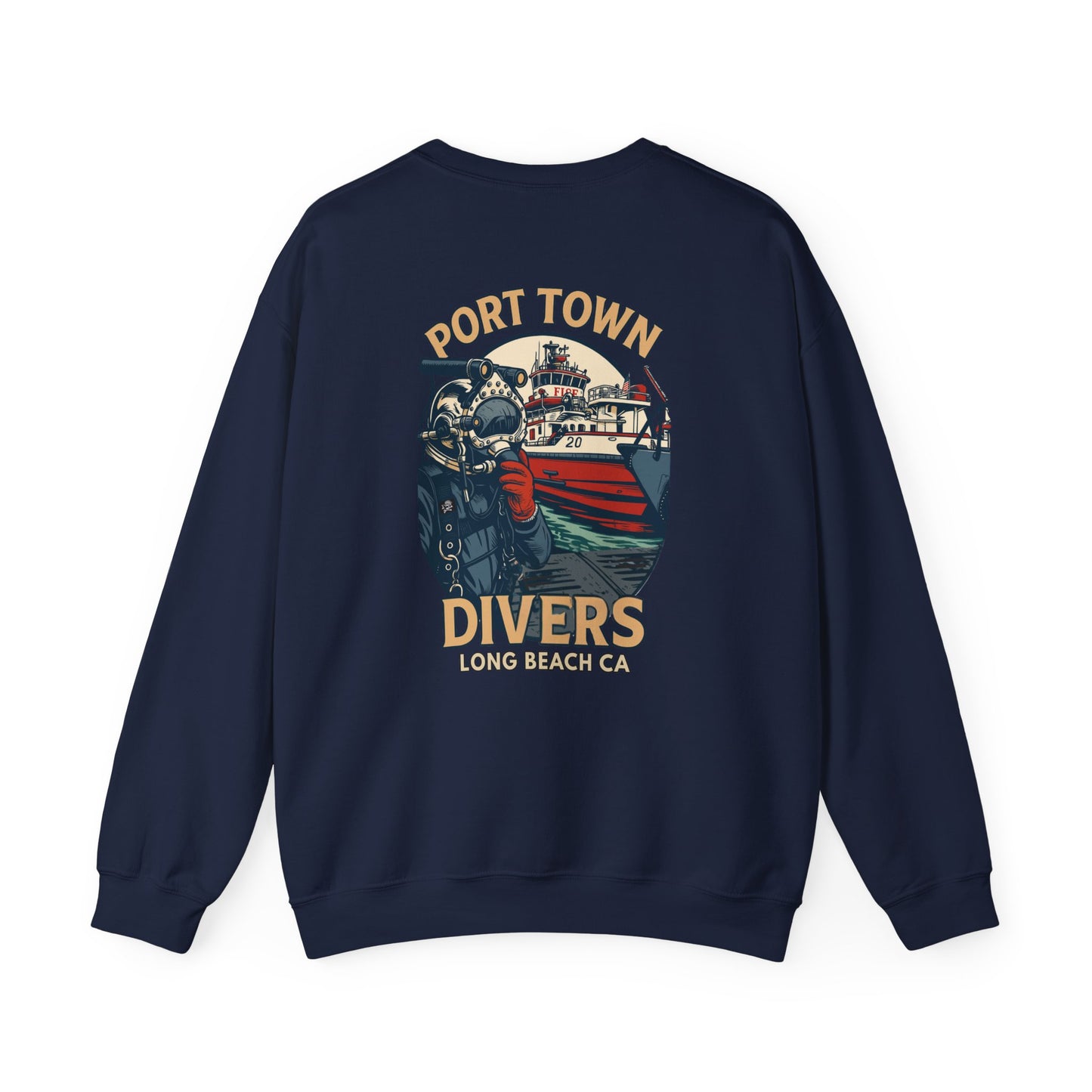 Port Town Divers Fire Boat 20 Crewneck